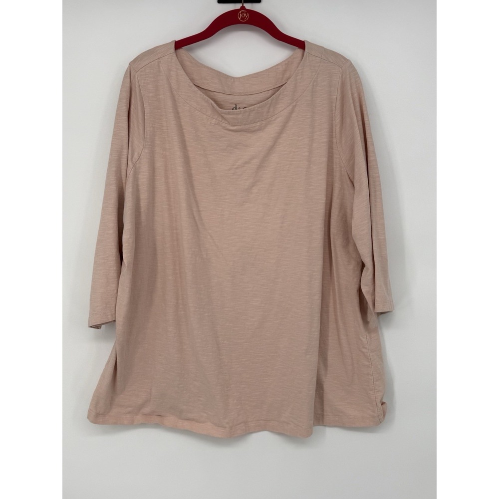 Denim & Company Women's 3/4 Sleeve Top 2X